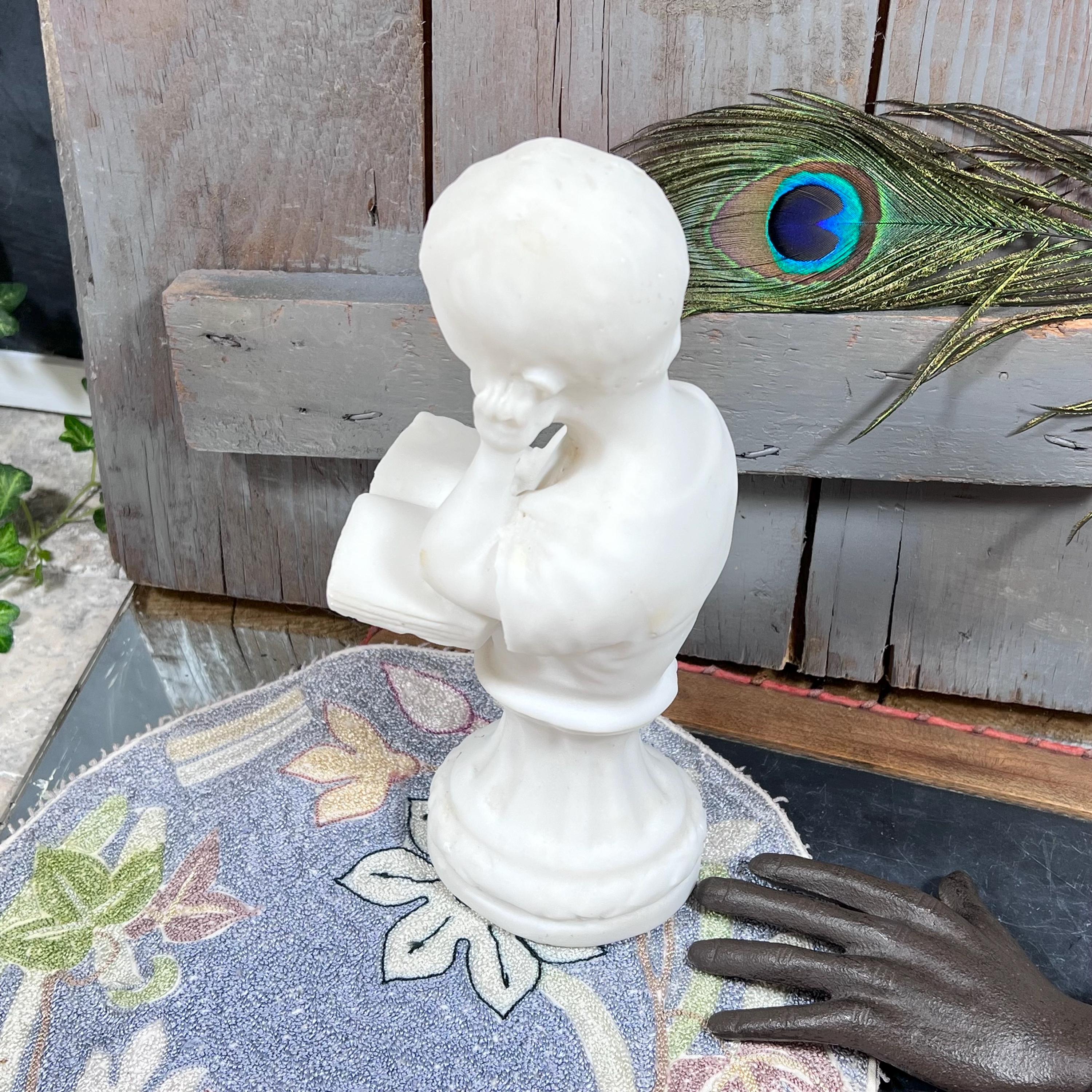 Statue of Child Reading a Book - Vintage Figurine - Etsy