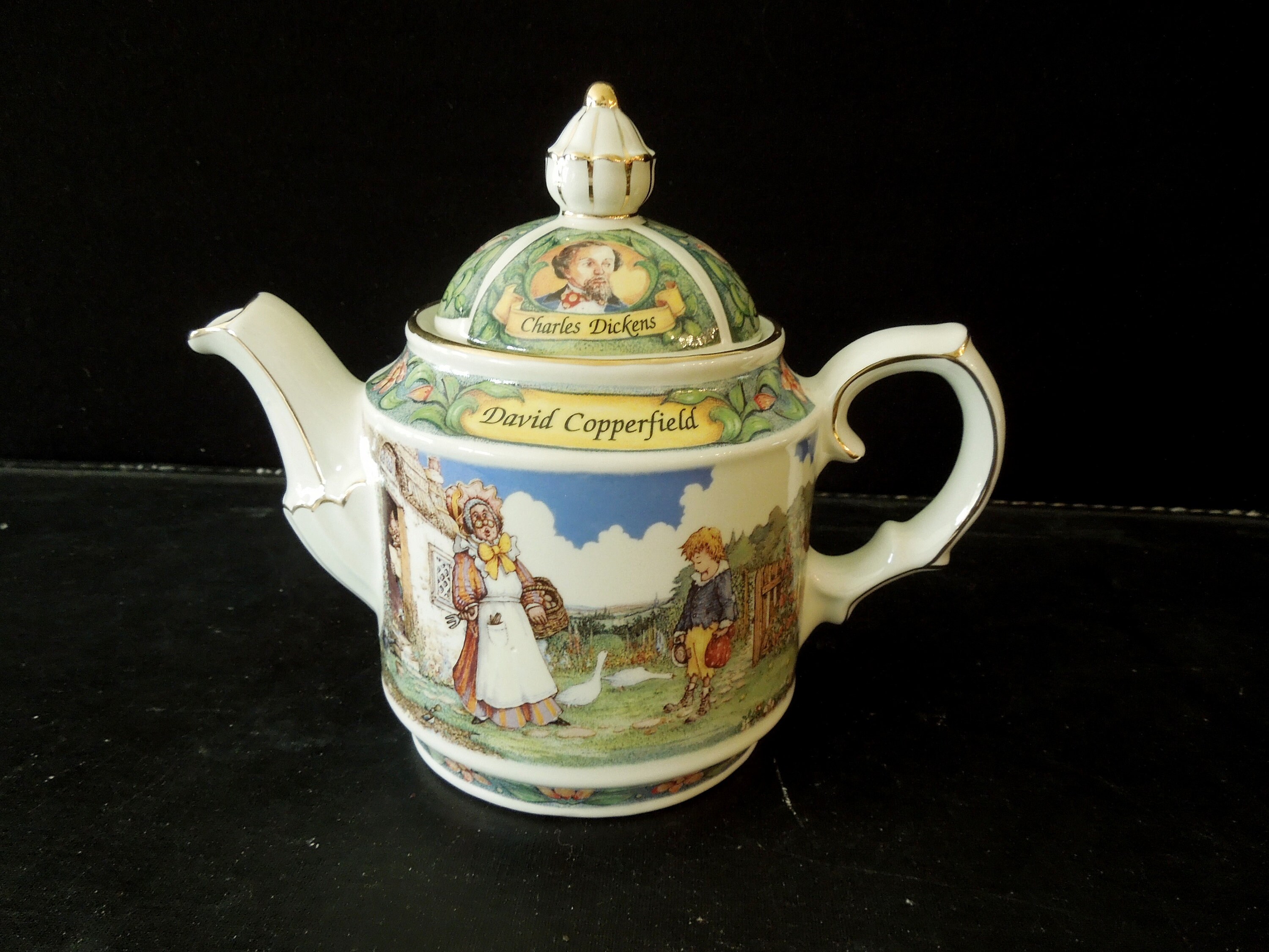 Ceramic Tea Pot by James Sadler Charles Dickens David Etsy