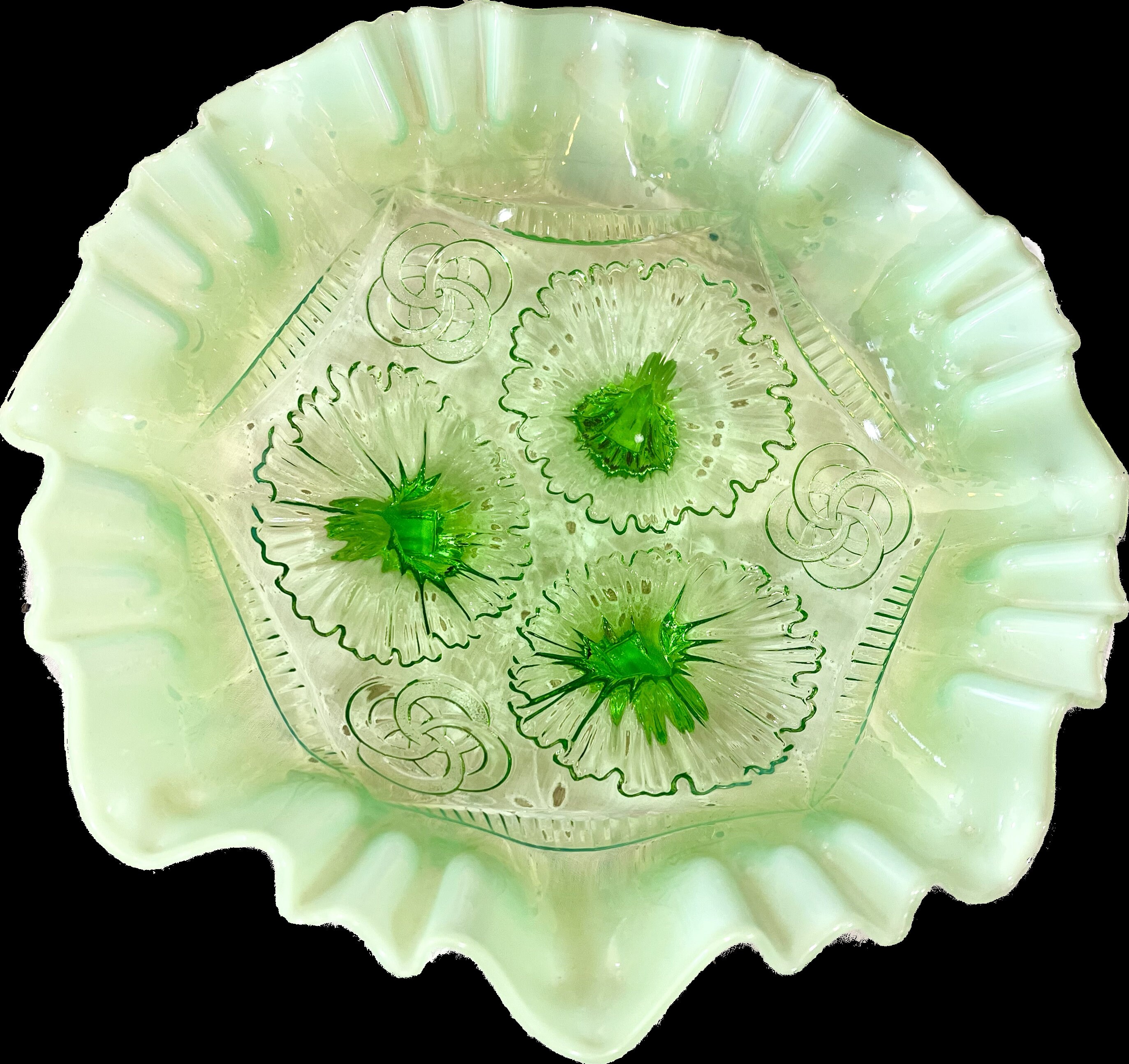 希少品】 ジェファーソングラス キャンディー ボウル ヴィンテージ USA