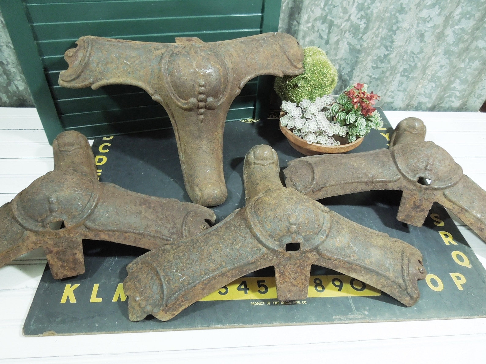 Wood Burning Stove Legs Set of Four Vintage / Antique Etsy