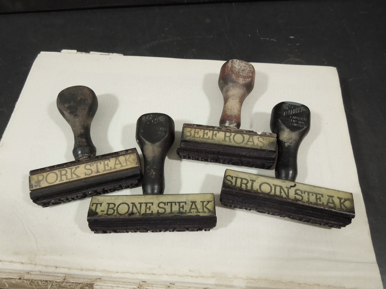 Butcher Shop Stamps Rubber Stamp Set of 4 One Each Pork Etsy