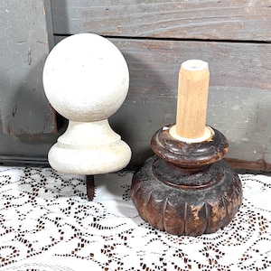 Finials, Knobs,  Architectural Accents - Choice of  Wood Finial or Bun Foot
