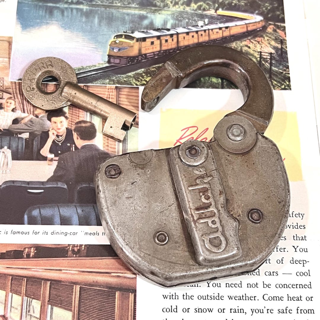 Railroad Switch Lock for Cm St P & P W/ Key Antique / Vintage - Please ...