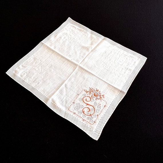 Monogramed Cloth Handkerchiefs Print / Embroidery… - image 9