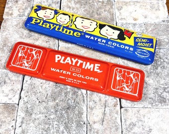 Vintage Sanford's Tempera Colors Paint Set for Display, 1960s - Etsy