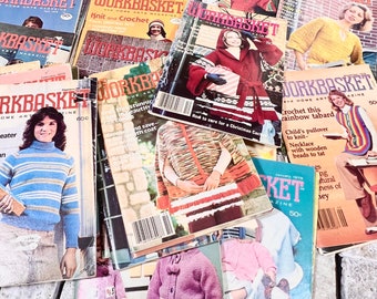 She loved to knit - The Workbasket and Home Arts Magazine Vintage From 1970's - 33 of them