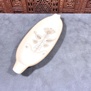 Franciscan Bread Tray in Spice Pattern - Dinnerware Mid Century Serving Platter Plate