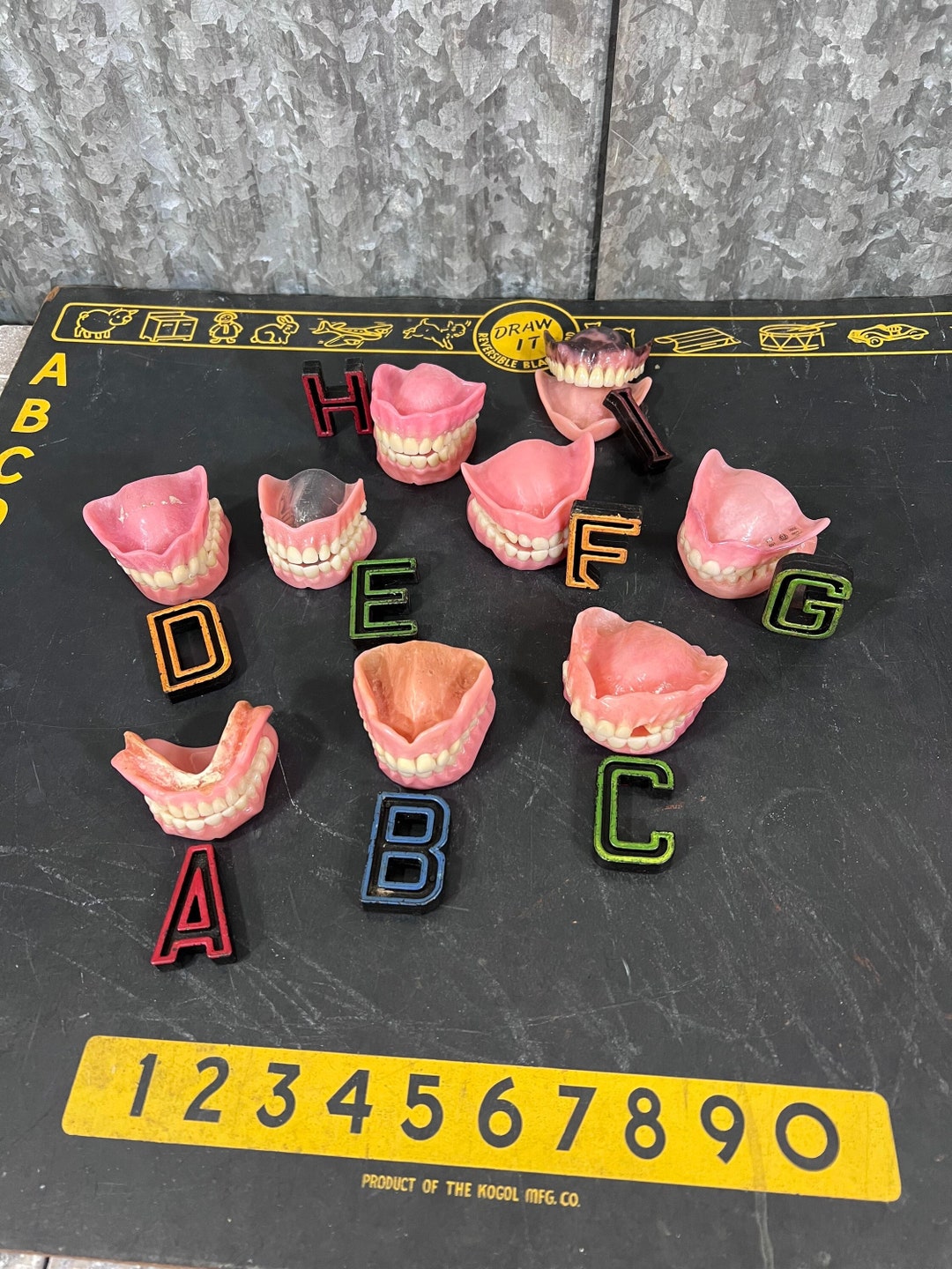 Vintage Denture Set 1960's Era Sold for DECOR Only NOT for Use