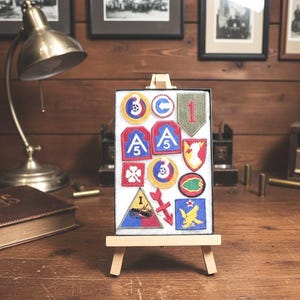 12 Vintage Military Cloth Patches, Badges, Insignia American Soldiers