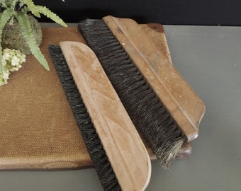 Vintage Brushes Wood Handles - Workshop Art Drafting & Wall Paper Brush - Rustic Shabby Display Prop Theatrical Decoration