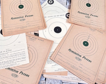 Paper Shooting Targets Vintage - Target Shooting Memorabilia - Remington,  NRA Ranger, Sears, Higgins Not Copies