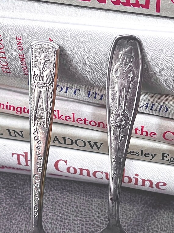 Two Mismatched Etched Forks Youth Dinner Forks One W/ Etsy