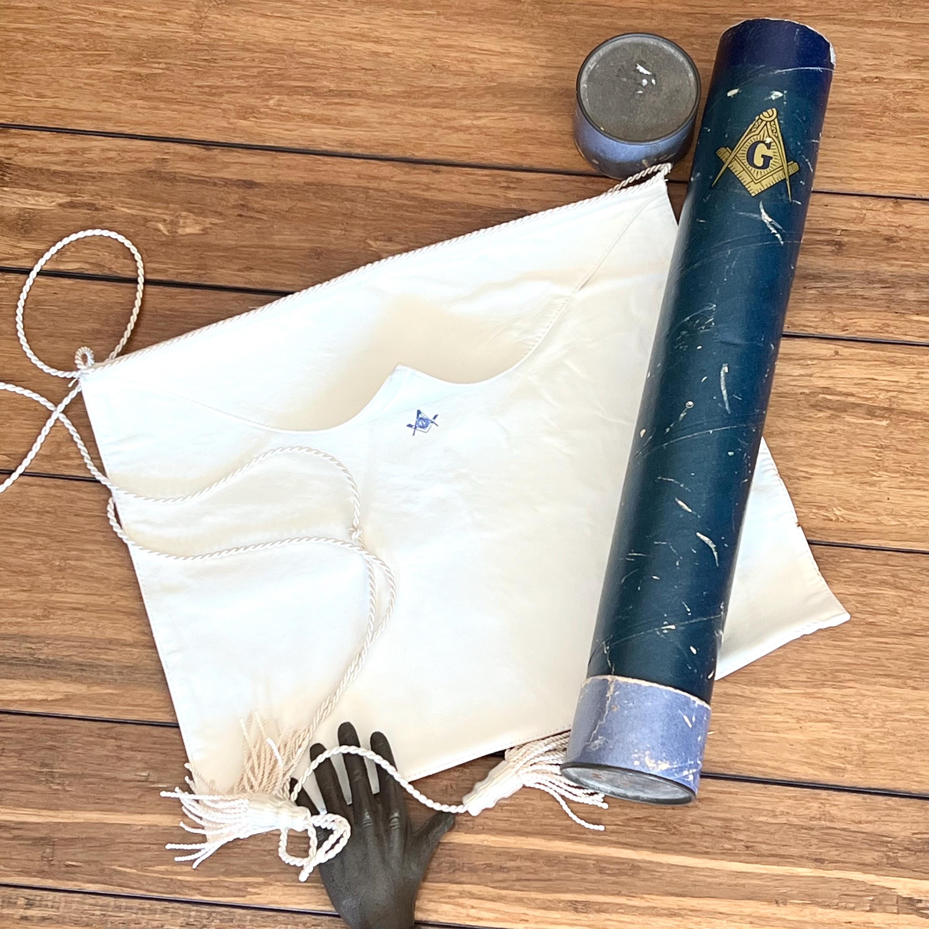 Vintage Mason’s Apron & Marked Tube Container - Leather Front - Etsy