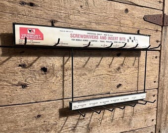 Vintage Screwdriver Tool Store Rack - Metal Display