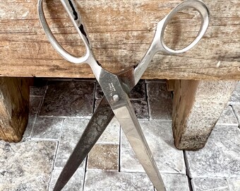 Don't run with Hollinger Scissors - 12" Cutting Tool - Vintage - Made in Freemont Ohio USA - Works