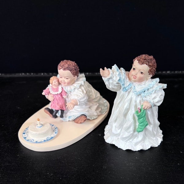 Oh Baby! Maud Humphrey Bogart Figurines by The Heirloom Tradition / Hamilton Gifts - Baby's First Birthday & Holiday Surprise - Vintage