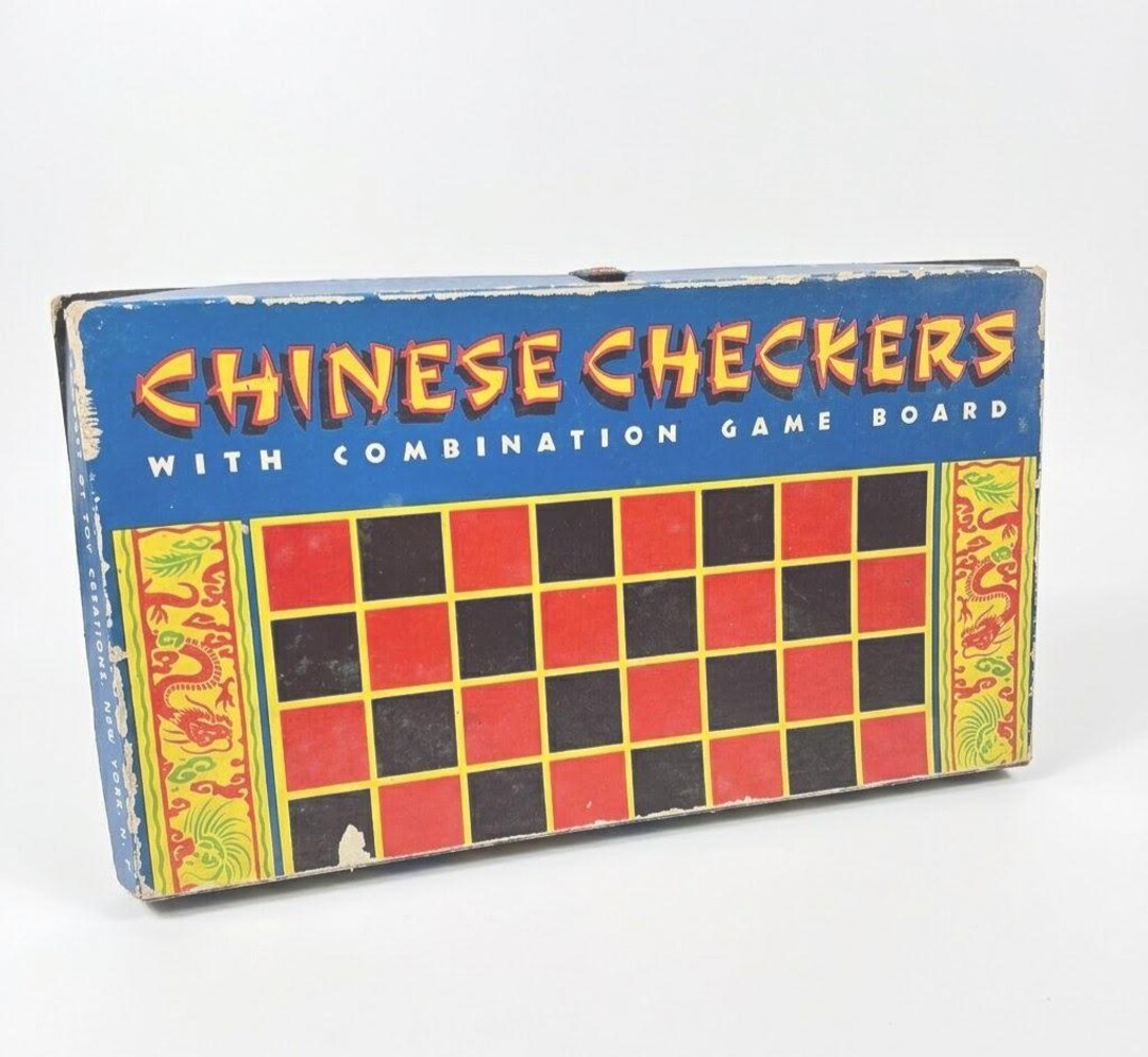 Chinese Checker and Checkers Set by Toy Creations, New York Vintage - Etsy