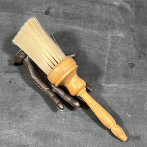 Clothing Brush w/ Wood Handle - Barber Brush Barbershop Prop Display Decor - Vintage Collectible Bath Dressing Room Display