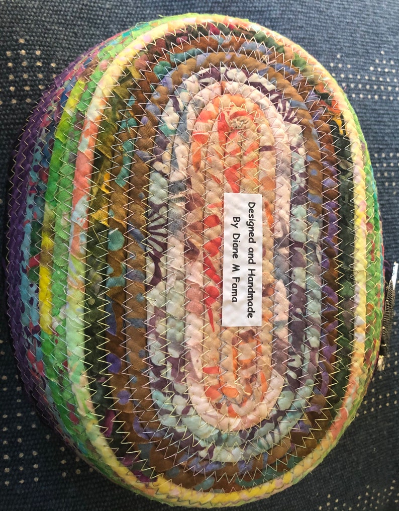 Oval Tropical Wave coiled clothesline basket OB-24