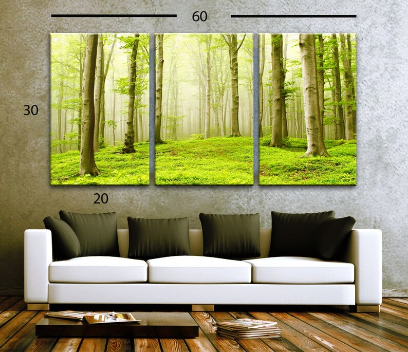 LARGE 30x 60 3 Panels Art Canvas Print Beautiful Etsy