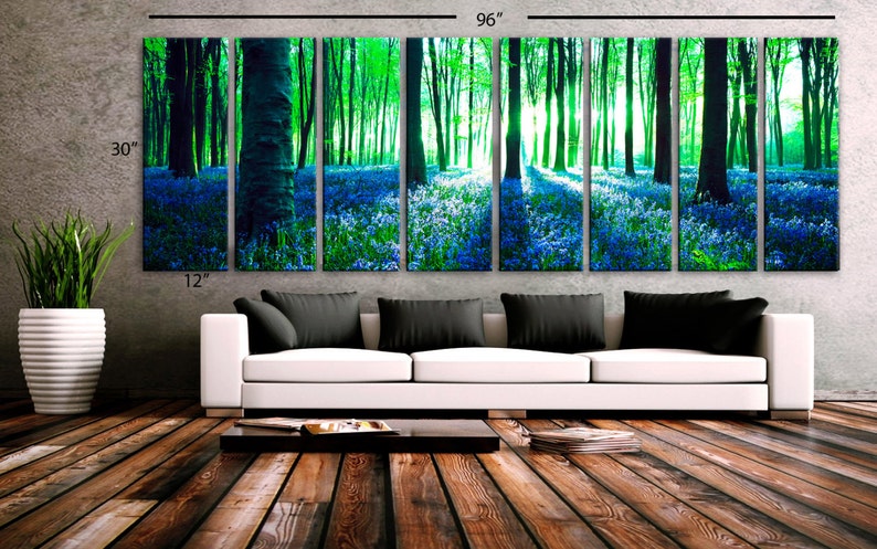 XXLARGE 30x 96 8 Panels Art Canvas Print Beautiful | Etsy