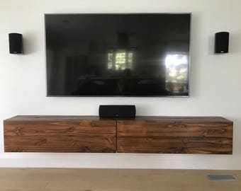 Floating Tv Console With 2 Felt Lined Drawers Floating Tv Console With 2 Felt Lined Drawers