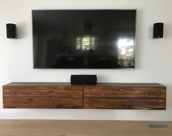 Floating Media Console Etsy