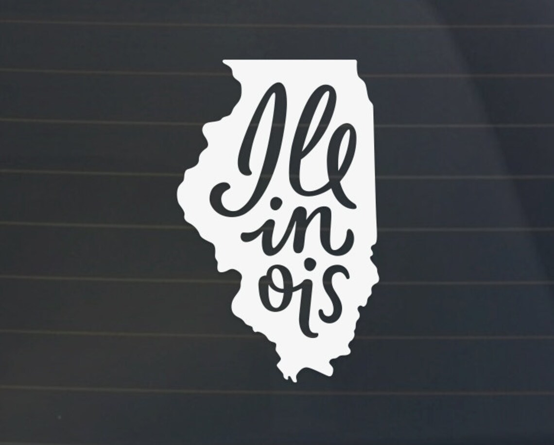 Illinois Car Decal Illinois Decal Illinois Sticker Etsy