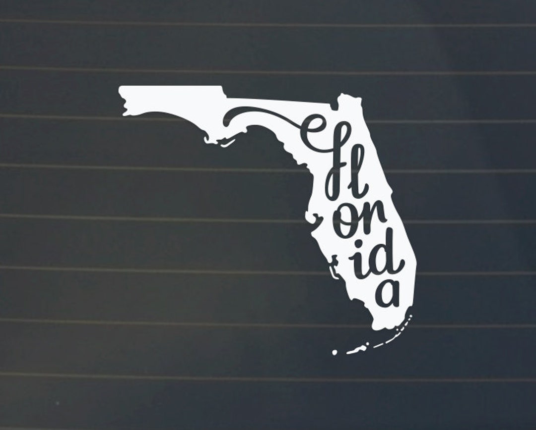 Florida Florida Decal Florida Sticker Etsy