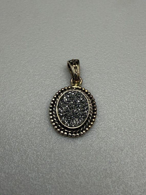 Solid Sterling Silver Dazzling Platinum Drusy Qua… - image 6