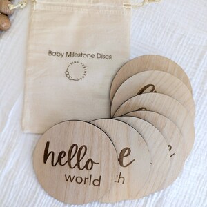 Disques des jalons mensuels en bois | Disques photos mensuels bébé | Accessoires photo pour bébé | faire-part bébé | Souvenir de bébé | Cadeau baby shower