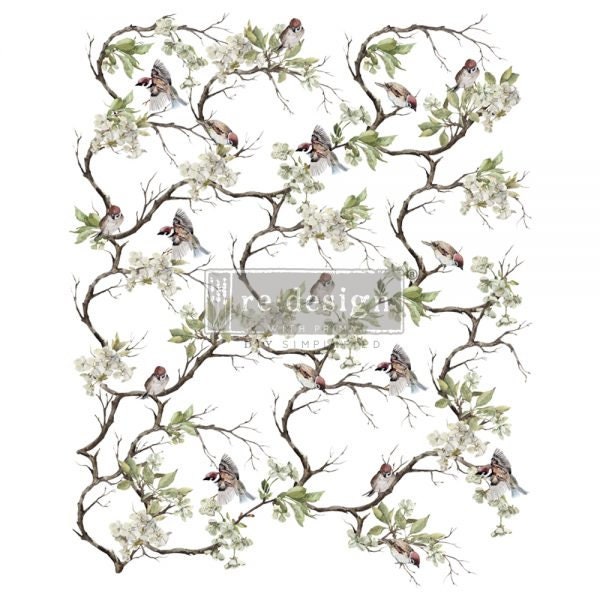 Blossom Flight Re-Design with Prima Transfer, Prima, Re Design with Prima, Furniture Transfers, Transfers For Furniture