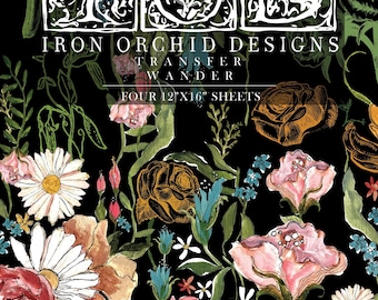 Wander Floral Furniture Transfer | IOD Rub-On Decal (4 Pages)