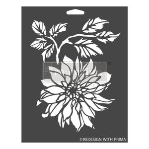 Dahlia Garden |Prima Re-design | Stencil | Furniture Stencil | Décor Stencil | Furniture & Craft Stencil | Prima Re-design