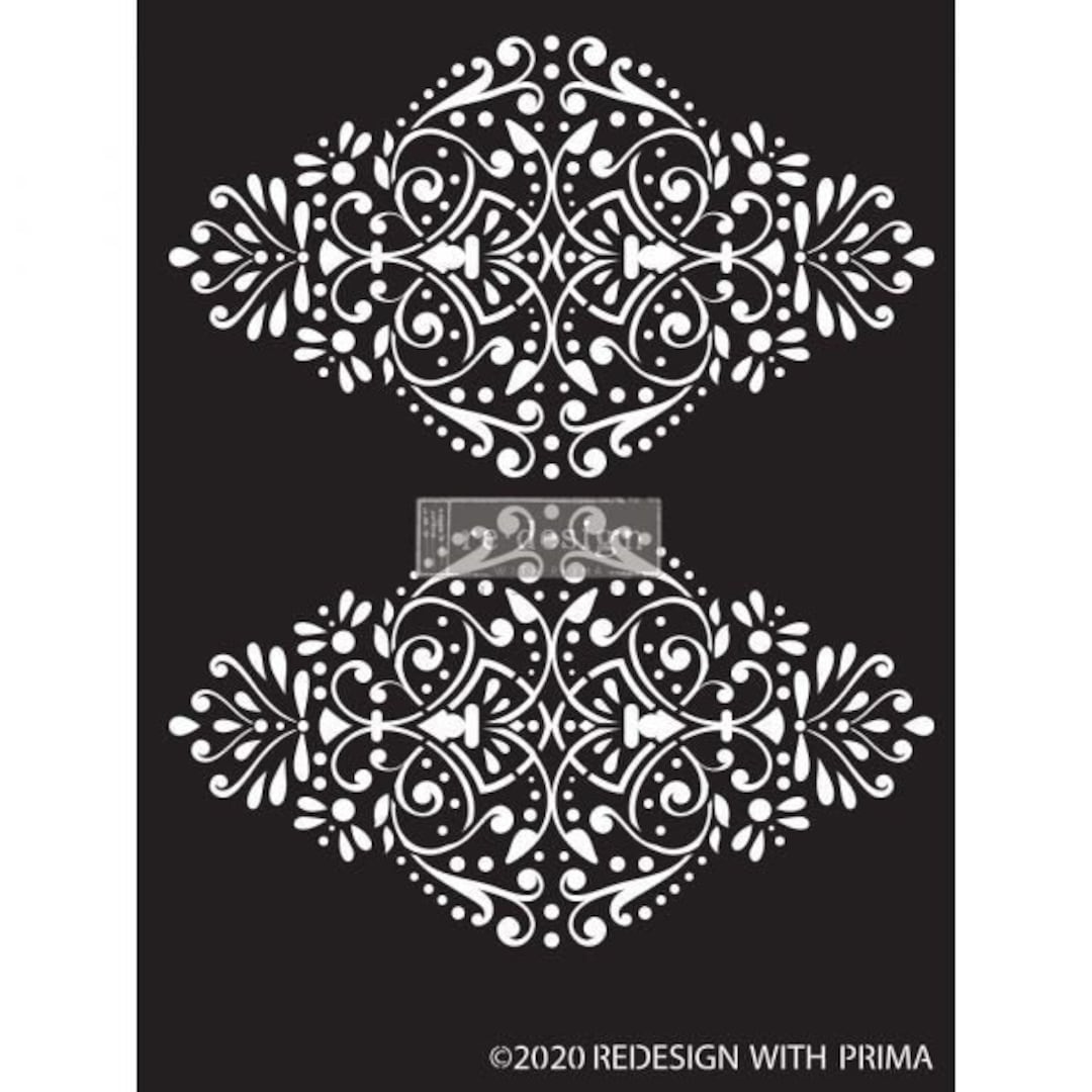 Redesign With Prima Décor Stencil - šablona - Diamond Flourish - De Colores Studio