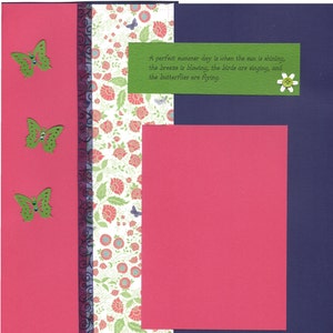 A Perfect Summer, 2 Page 12x12 Scrapbook Layout, Premade Scrapbook Layout, Ready to Assemble Layout