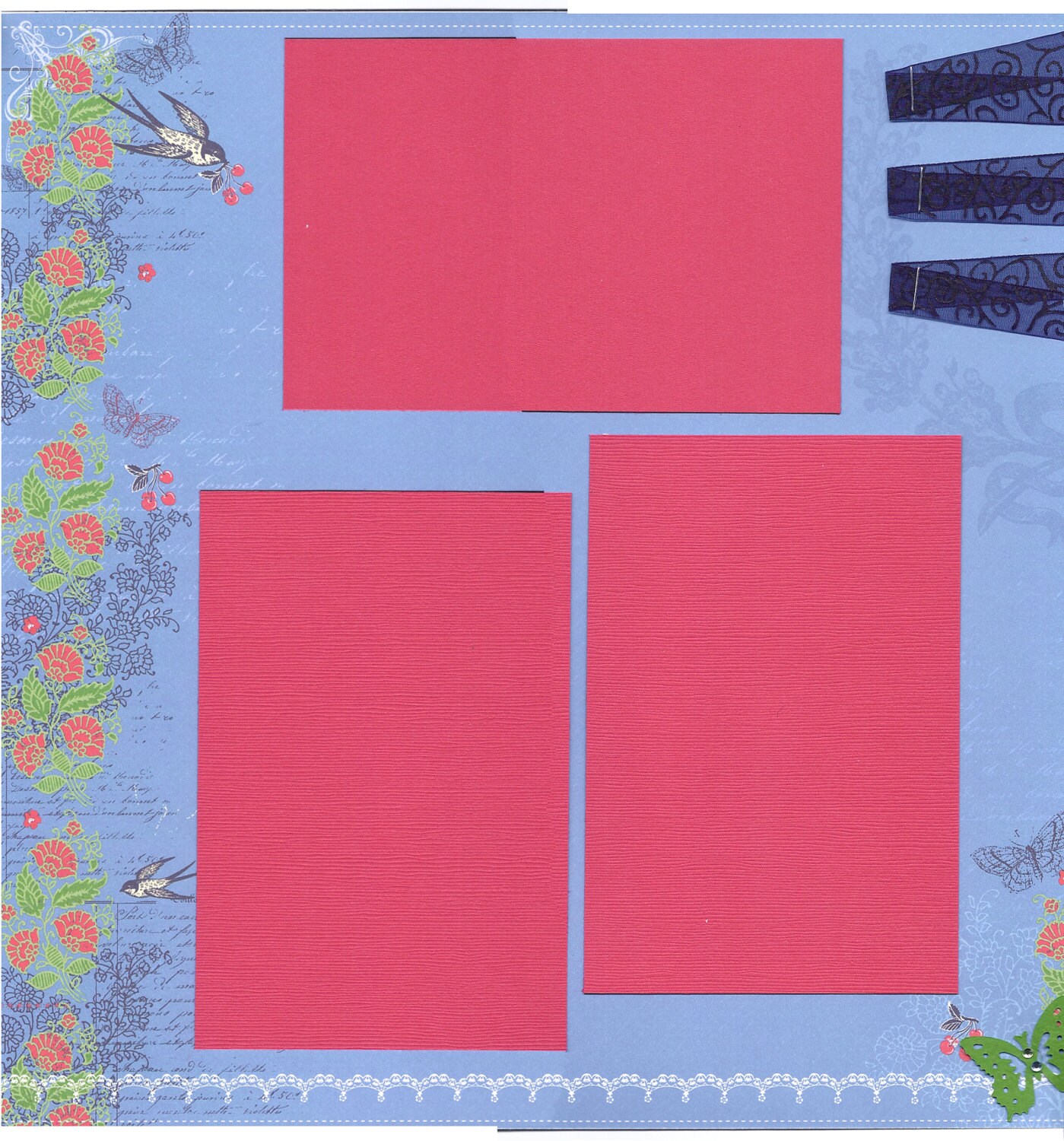 A Perfect Summer 2 Page 12x12 Scrapbook Layout Premade - Etsy