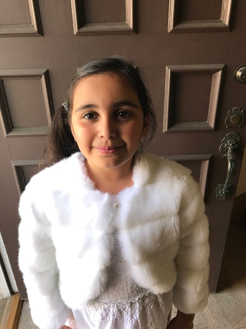 flower girl fur jacket