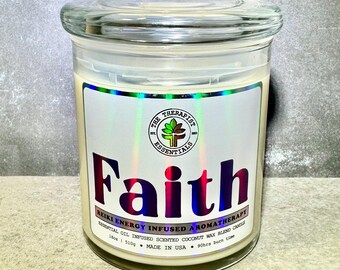 Faith Intention Candle | Reiki Charged Soy Coconut Wax Candle