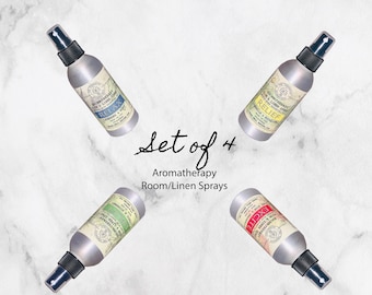 Aromatherapy Room Linen Spray Set: Vegan Multi-Scent Air Freshener