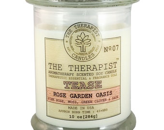 Rose Garden Oasis Soy Candle: Floral Scented, Aromatherapy Gift