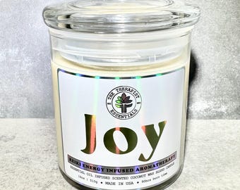 Joy Intention Candle | Reiki Charged, Aromatherapy Vegan Candle