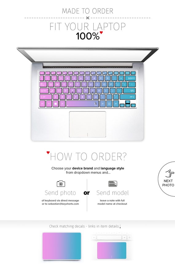 Asus Keyboard Stickers Laptop Skin Decal Acer Chromebook Dell Etsy