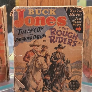 Buck Jones in the Rough Riders Whitman Big Little Book 1943 Movie Tie-In