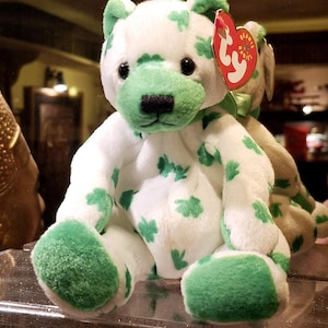 Vintage Ty Beanie Baby Clover the Irish Teddy Bear