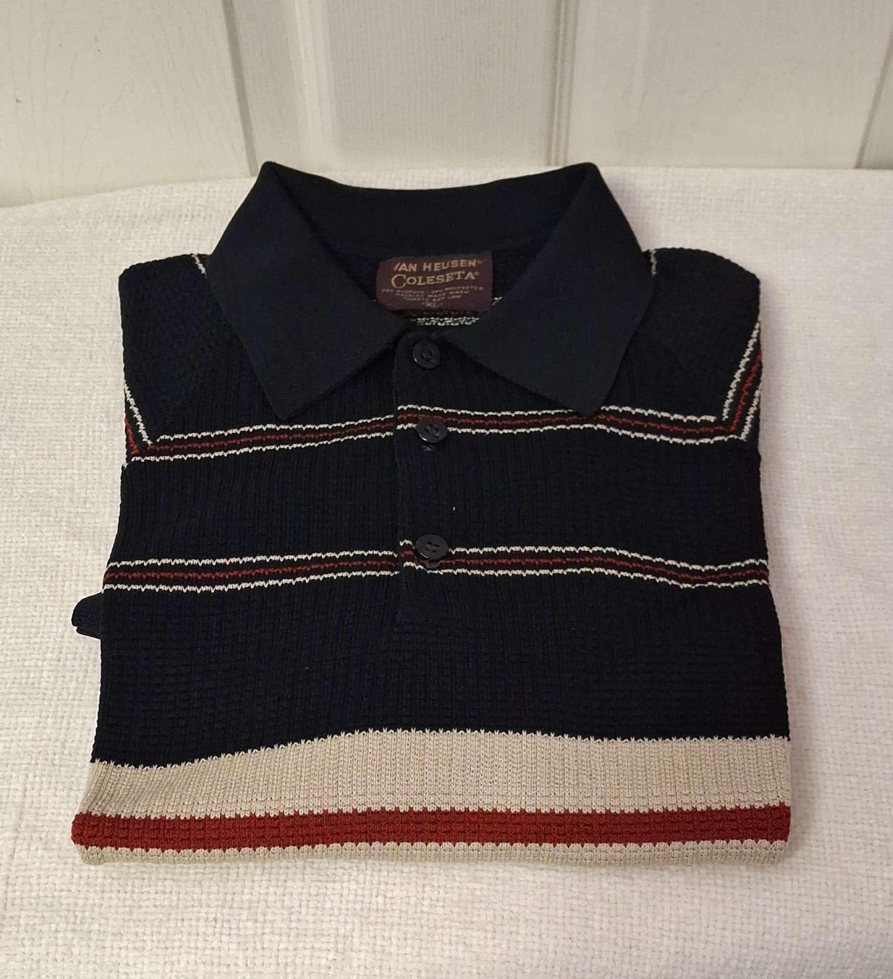 70s 80s van heusenニットポロシャツ vintage Van Heusen Vintage - Etsy