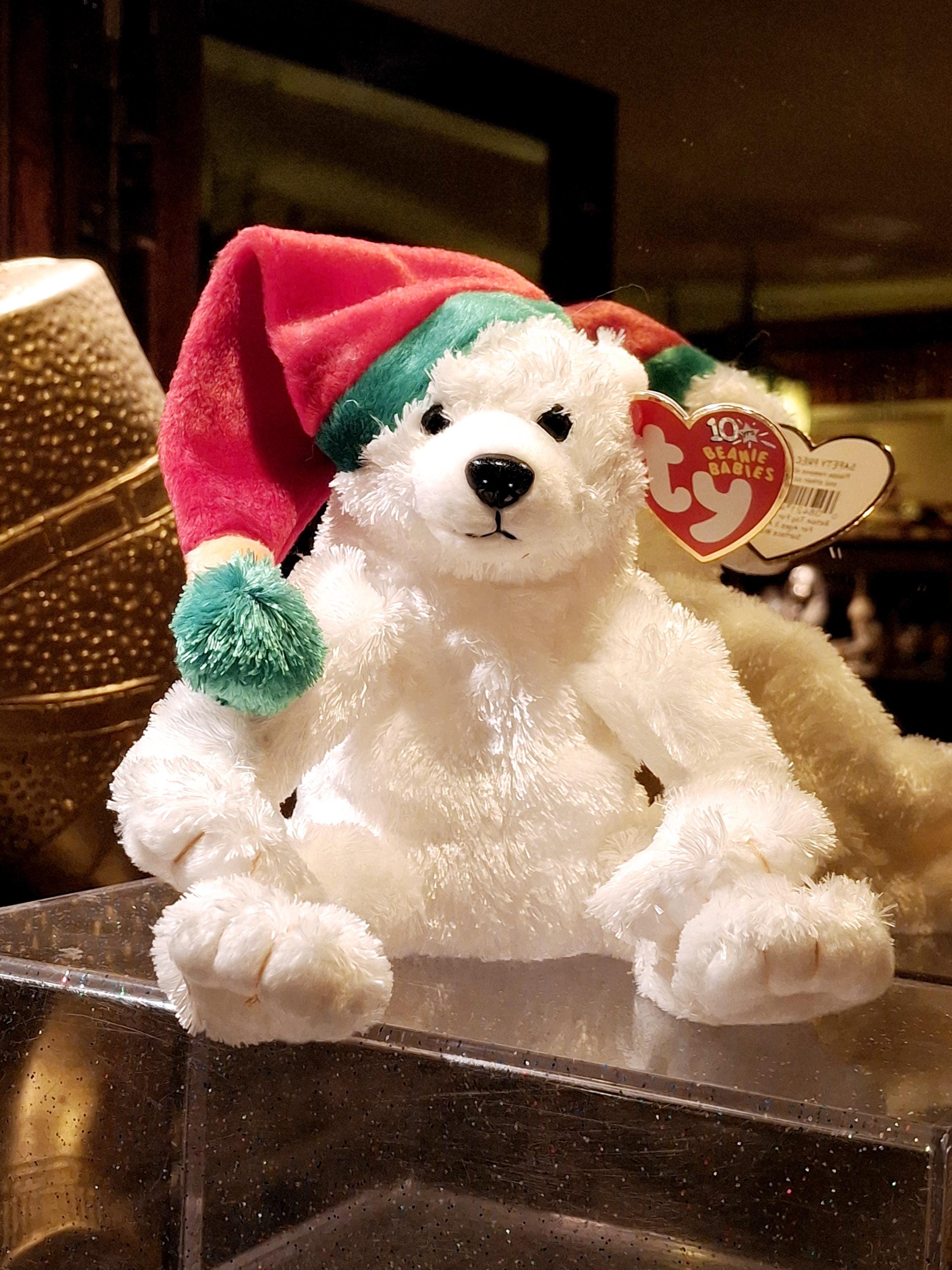 SANTA BEAR シロクマ 白熊 ぬいぐるみ ニット帽 ヴィンテージ 非売品 イケア IKEA - SNUTTIG -スヌッティグ- ぬいぐるみ オフホワイト