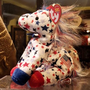 Vintage Ty Beanie Baby Lefty the Democrat Donkey 2004 Election