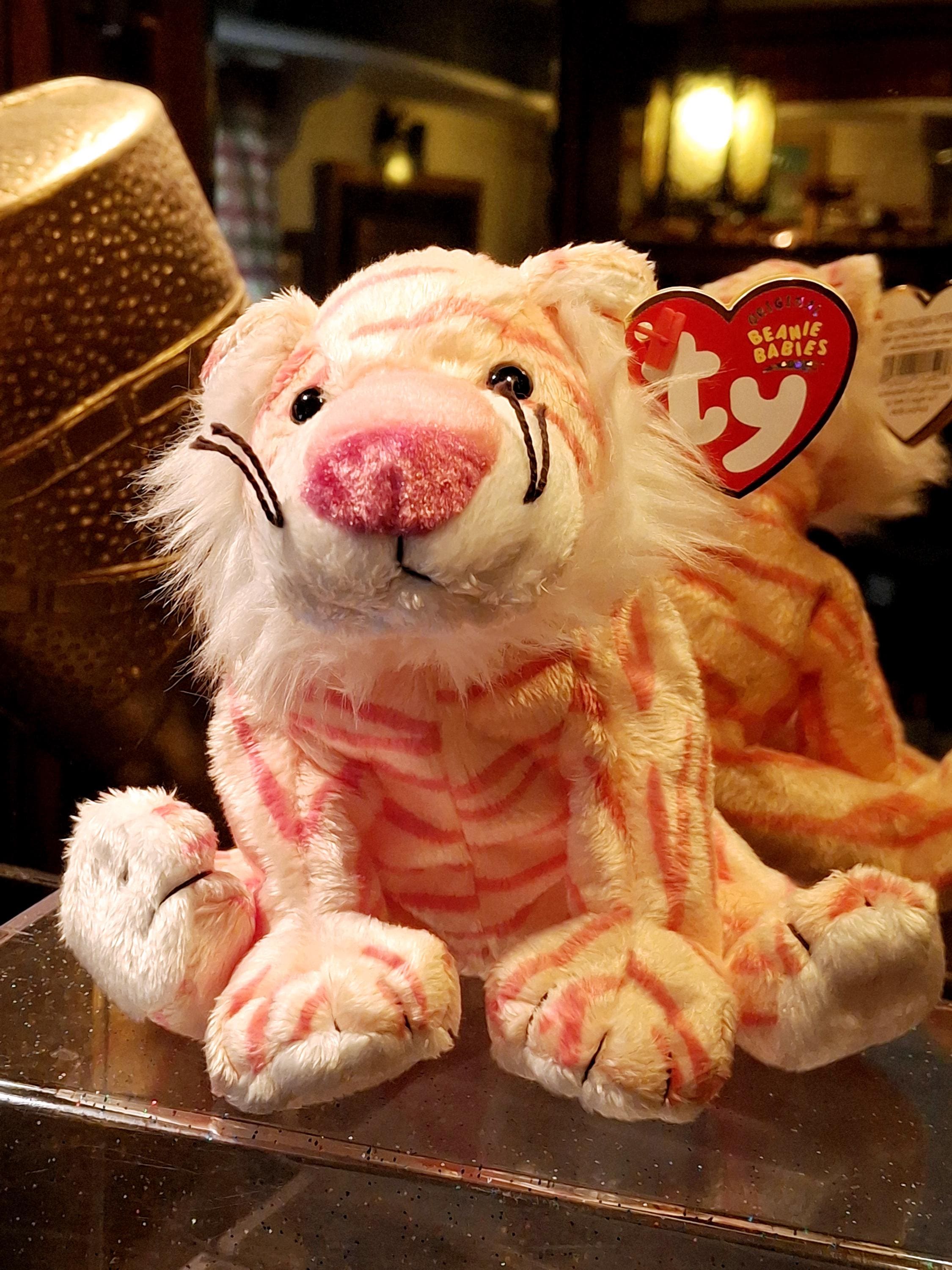 ミュージック TY Vintage Ty Beanie Baby Mystique the Pink Plush Tiger - Etsy