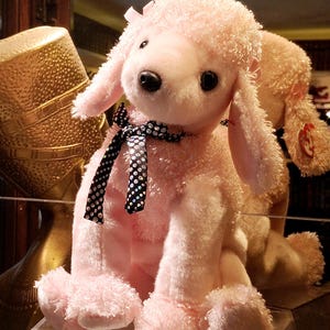 Vintage Ty Beanie Buddy Brigitte the Pink Plush Poodle